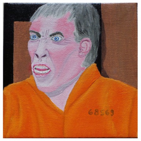 La tête : la colère. Huile sur toile, 20 x 20, février 2015