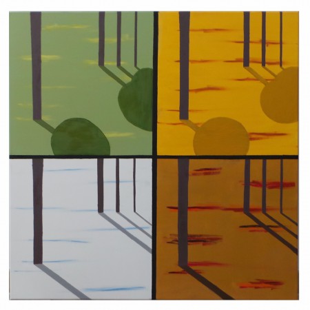 LES QUATRE-SAISONS : huile sur toile, 80 x 80, mars 2016