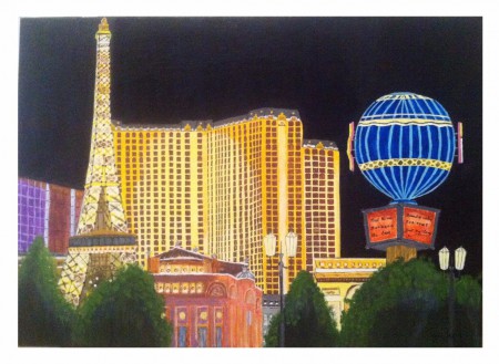 LAS VEGAS : Acrylique sur toile, 50 cm x 70 cm, janvier 2014.