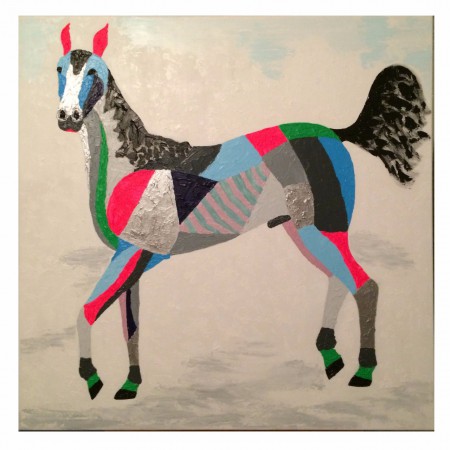 CARNAVALESQUE : acrylique sur toile, 90 cm x 90 cm, janvier 2015