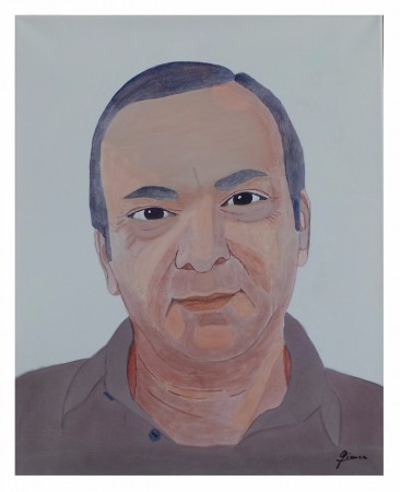 Jean BARBERA, alias Gianca : vins Barbera 1974 et 2012 sur toile, 50 x 40, mars 2017