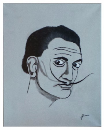 DALI : huile et acrylique sur toile, 50 x 40, janvier 2017