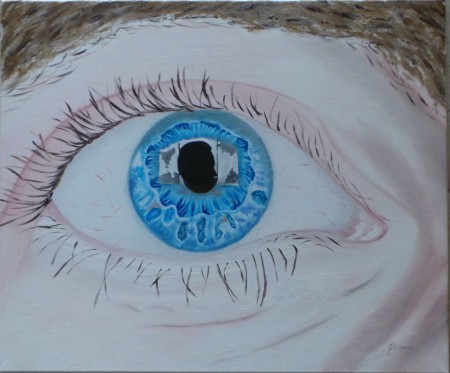 L'OEIL DU PEINTRE : huile sur toile, 50 cm x 60 cm, novembre 2015