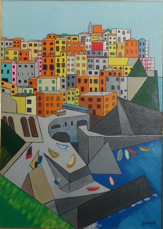 MANAROLA : huile sur toile, 70 cm x 50 cm, novembre 2013