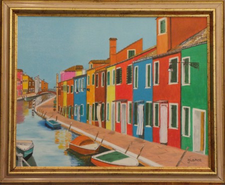 BURANO : huile sur toile, 40 cm x 50 cm, décembre 2013