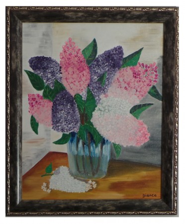 LILAS : huile sur toile, 50 cm x 40 cm, novembre 2013