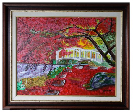 JARDIN JAPONAIS : acrylique sur toile, 40 cm x 50 cm, décembre 2013